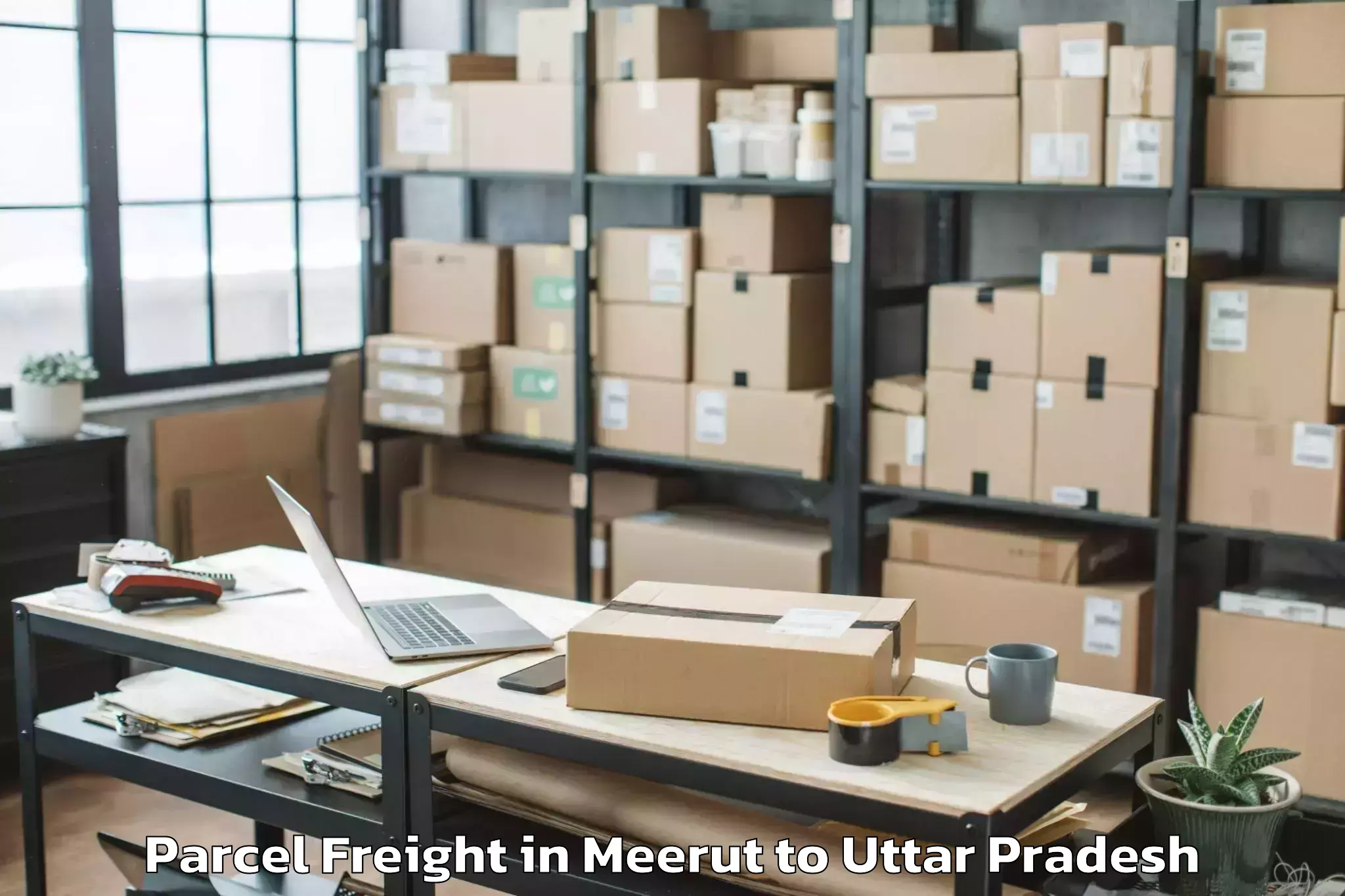 Discover Meerut to Machhlishahr Parcel Freight